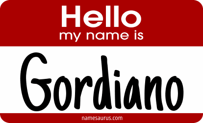 Hello my name is Gordiano png download