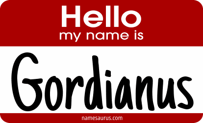 Hello my name is Gordianus png download
