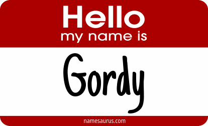 Hello my name is Gordy png download