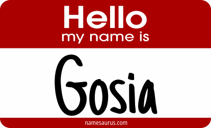 Hello my name is Gosia png download