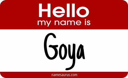 Hello my name is Goya png download