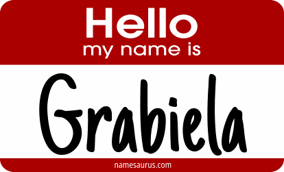 Hello my name is Grabiela png download