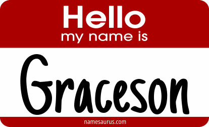Hello my name is Graceson png download