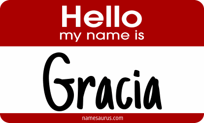 Hello my name is Gracia png download