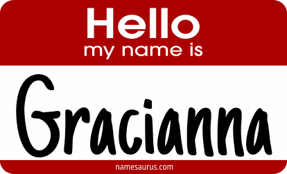 Hello my name is Gracianna png download