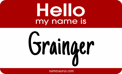 Hello my name is Grainger png download