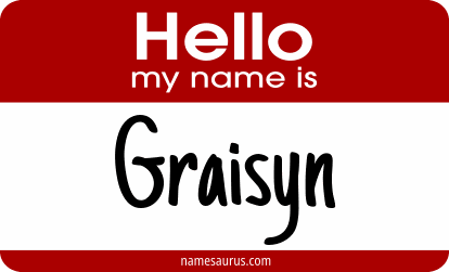 Hello my name is Graisyn png download