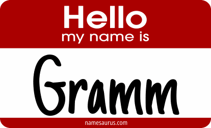 Hello my name is Gramm png download