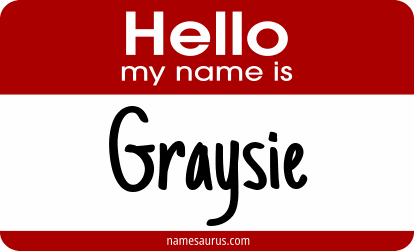Hello my name is Graysie png download