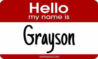 Hello my name is Grayson png download