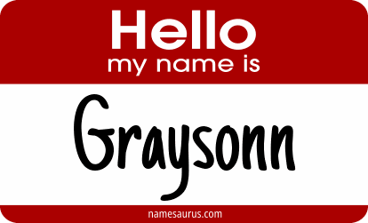 Hello my name is Graysonn png download