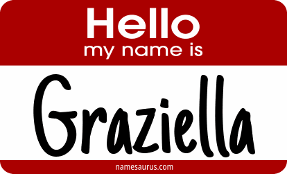 Hello my name is Graziella png download