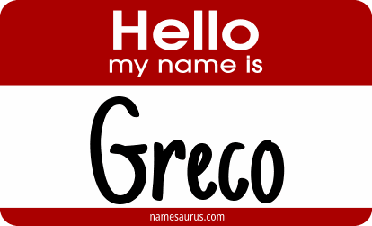 Hello my name is Greco png download