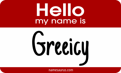 Hello my name is Greeicy png download