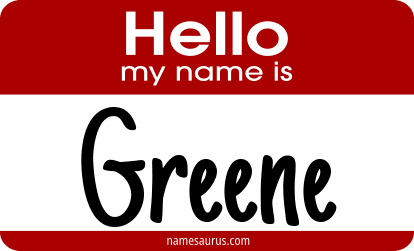 Hello my name is Greene png download