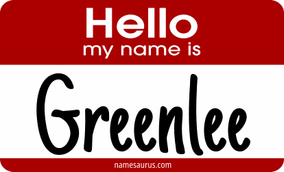 Hello my name is Greenlee png download