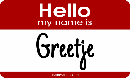 Hello my name is Greetje png download