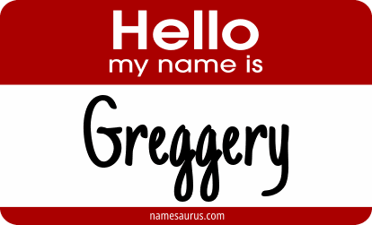 Hello my name is Greggery png download