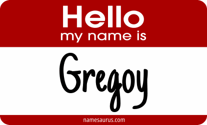 Hello my name is Gregoy png download