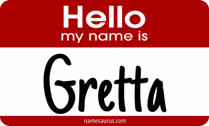 Hello my name is Gretta png download
