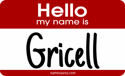 Hello my name is Gricell png download