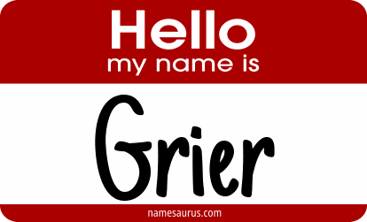 Hello my name is Grier png download