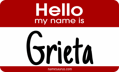 Hello my name is Grieta png download
