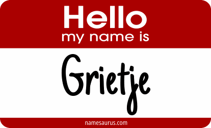 Hello my name is Grietje png download