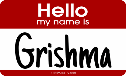 Hello my name is Grishma png download