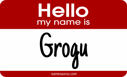 Hello my name is Grogu png download