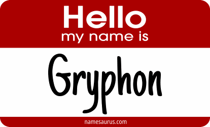Hello my name is Gryphon png download