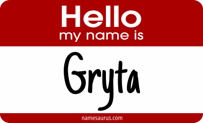 Hello my name is Gryta png download