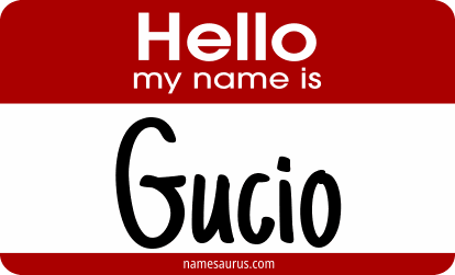 Hello my name is Gucio png download