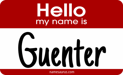 Hello my name is Guenter png download