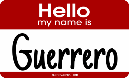 Hello my name is Guerrero png download