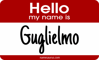 Hello my name is Guglielmo png download