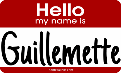 Hello my name is Guillemette png download