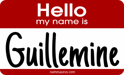 Hello my name is Guillemine png download