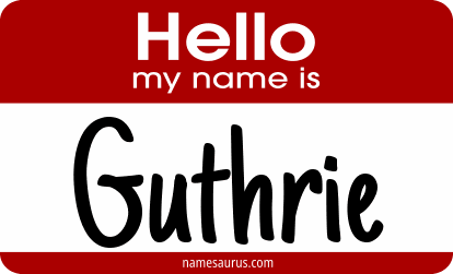 Hello my name is Guthrie png download