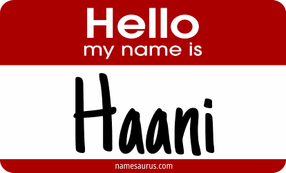 Hello my name is Haani png download