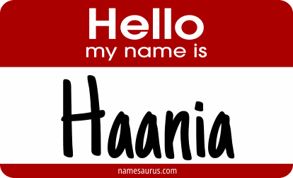 Hello my name is Haania png download