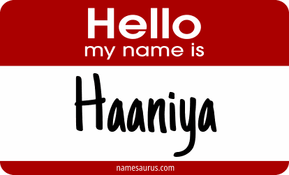 Hello my name is Haaniya png download