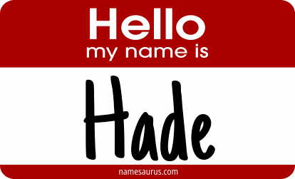 Hello my name is Hade png download