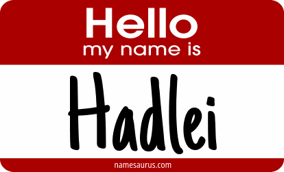 Hello my name is Hadlei png download