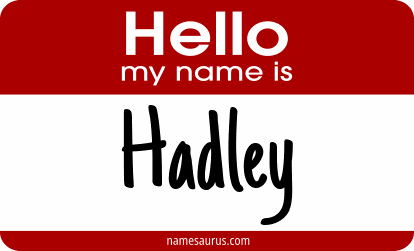 Hello my name is Hadley png download
