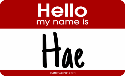 Hello my name is Hae png download