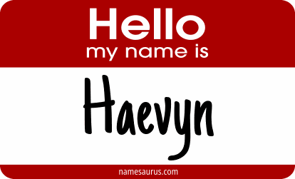 Hello my name is Haevyn png download