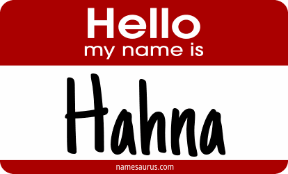 Hello my name is Hahna png download