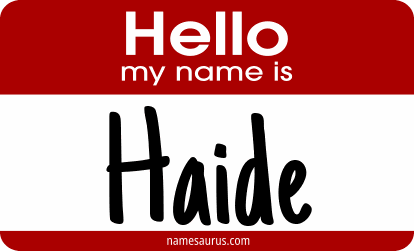 Hello my name is Haide png download
