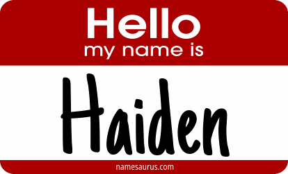 Hello my name is Haiden png download
